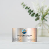 Carte De Visite Comptabilité graphique à barres | Icône Argent | M (Debout devant)