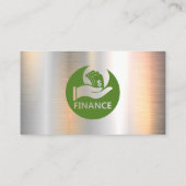 Carte De Visite Comptabilité | Logo de finance monétaire | Métalli (Dos)