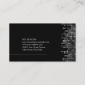 Carte De Visite Comptabilité - Nombres Gris Abstrait (Dos)