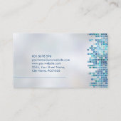 Carte De Visite Comptabilité - Numéros bleus et argentés Abstraits (Dos)