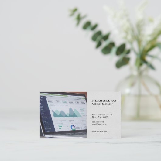 Carte De Visite Comptabilité | Portefeuille financier (Debout devant)