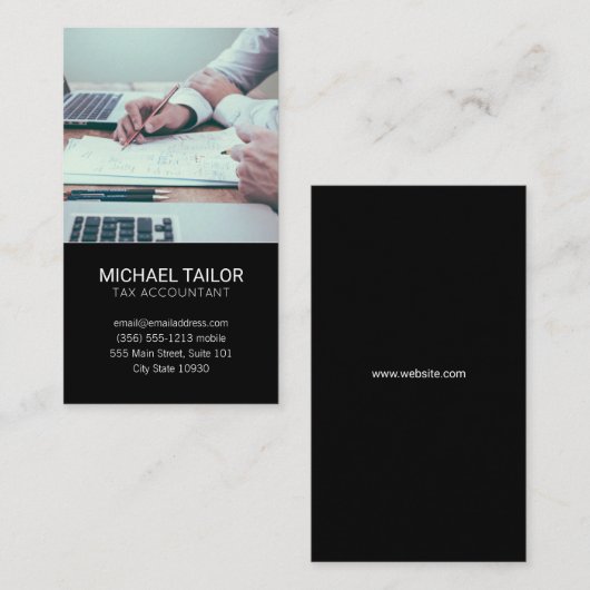 Carte De Visite Comptabilité | Prep. fiscale (Devant / Derrière)