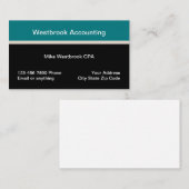 Carte De Visite Comptabilité professionnelle CPA (Devant / Derrière)