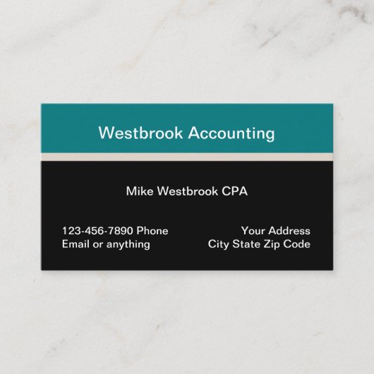 Carte De Visite Comptabilité professionnelle CPA (Devant)