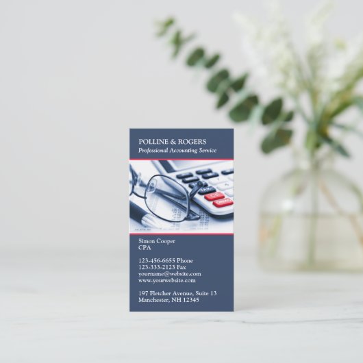 Carte de visite comptable (Debout devant)