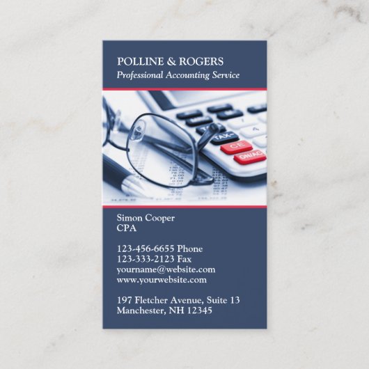 Carte de visite comptable (Devant)