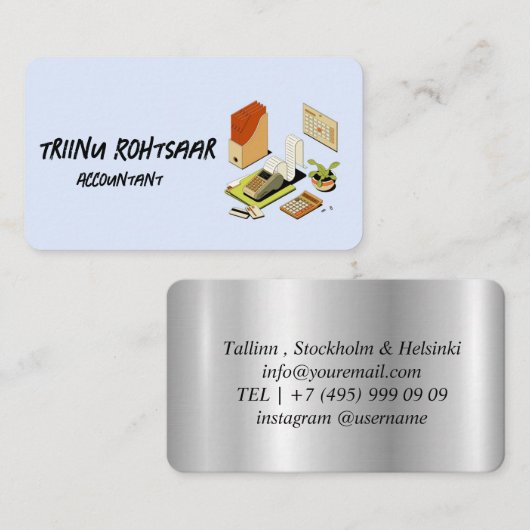 Carte De Visite Comptable (Devant / Derrière)