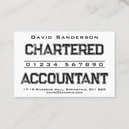 Carte de visite comptable agréé (Dos)