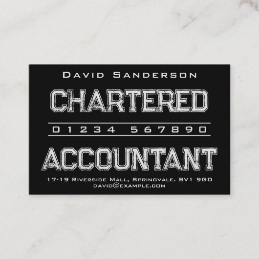 Carte de visite comptable agréé (Devant)