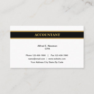Carte De Visite Comptable agréé CPA élégant