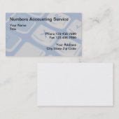 Carte De Visite Comptable Arrière - plan de la calculatrice modern (Devant / Derrière)