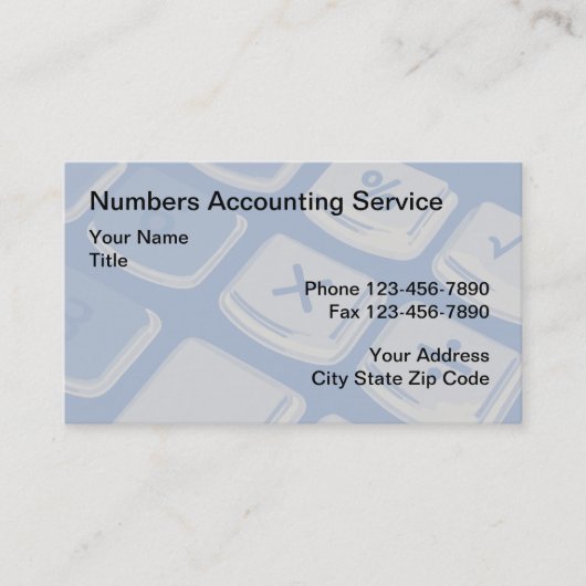 Carte De Visite Comptable Arrière - plan de la calculatrice modern (Devant)