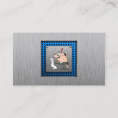 Carte De Visite Comptable ; Aspect métallique brossé (Dos)