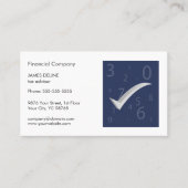 Carte De Visite Comptable blanc bleu clair moderne (Devant)