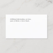 Carte de visite comptable blanc simple (Dos)