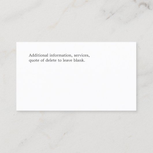 Carte de visite comptable blanc simple (Dos)