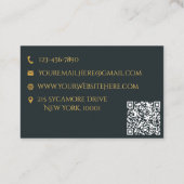 Carte De Visite Comptable Blue Skyline QR (Dos)