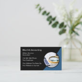Carte de visite comptable budget moderne (Debout devant)