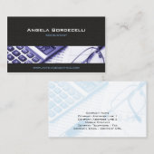 Carte De Visite Comptable Calculatrice Comptabilité Finance (Devant / Derrière)