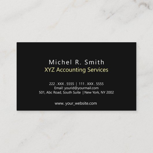 Carte De Visite Comptable certifié CPA avec stylo calculateur (Dos)