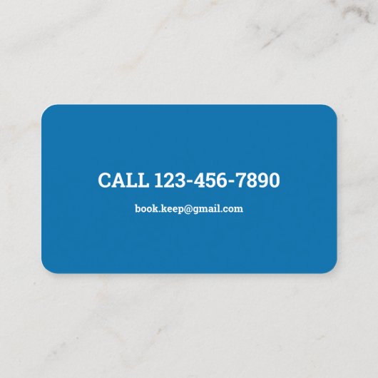 Carte De Visite Comptable comptable comptable (Dos)