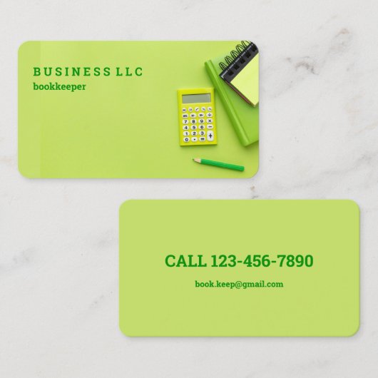 Carte de visite comptable comptable comptable comp (Devant / Derrière)