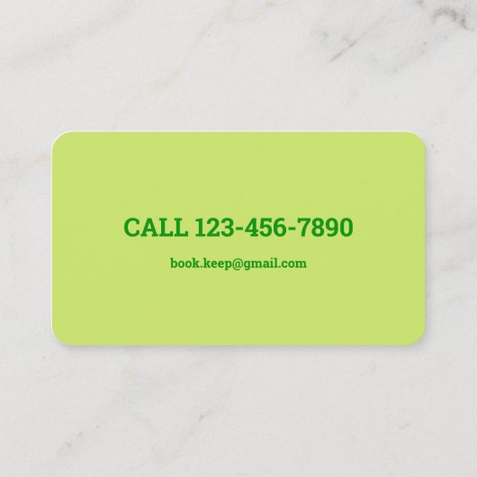 Carte de visite comptable comptable comptable comp (Dos)