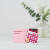 Carte De Visite Comptable comptable comptable (rose) (Debout devant)