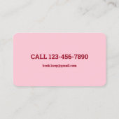 Carte De Visite Comptable comptable comptable (rose) (Dos)