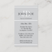 Carte De Visite Comptable comptable préparateur fiscal CPA 1040 ; (Dos)