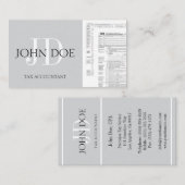 Carte De Visite Comptable comptable préparateur fiscal CPA 1040 ;  (Devant / Derrière)