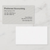 Carte De Visite Comptable conception CPA (Devant / Derrière)