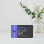 Carte De Visite Comptable Conseiller Financier Monogramme Moderne (Debout devant)