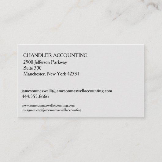 Carte De Visite Comptable CPA (Dos)