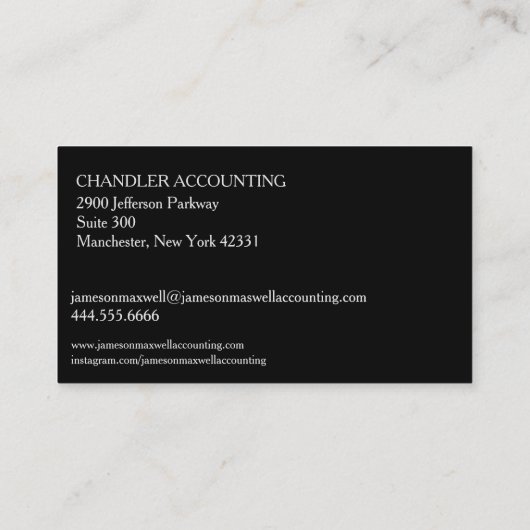 Carte De Visite Comptable CPA (Dos)