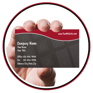 Carte De Visite Comptable CPA avec calculatrice