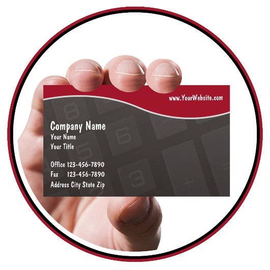 Carte De Visite Comptable CPA avec calculatrice
