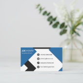 Carte De Visite Comptable CPA bleu et blanc (Debout devant)