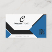 Carte De Visite Comptable CPA bleu et blanc (Dos)