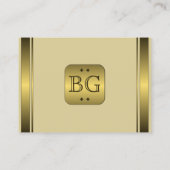 Carte De Visite Comptable CPA Elegant Cream and Gold Plate (Dos)