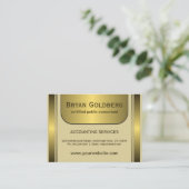 Carte De Visite Comptable CPA Elegant Cream and Gold Plate (Debout devant)