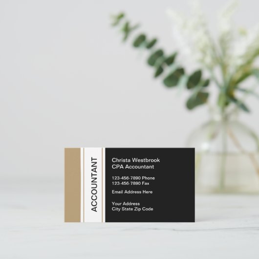 Carte De Visite Comptable CPA moderne (Debout devant)