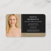 Carte de visite comptable CPA photo noir or (Devant)