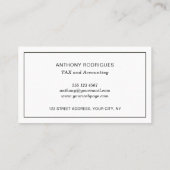 Carte de visite comptable CPA professionnel (Dos)
