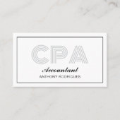 Carte de visite comptable CPA professionnel (Devant)