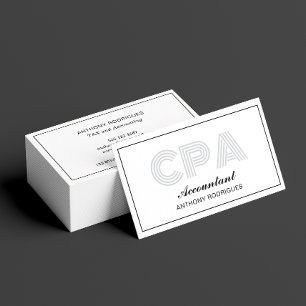 Carte de visite comptable CPA professionnel