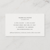 Carte De Visite Comptable CPA Professionnel Simple Classique (Dos)