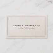 Carte De Visite Comptable CPA Professionnel Simple Classique (Devant)