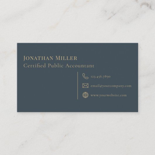 Carte De Visite Comptable CPA Simple Modern (Devant)