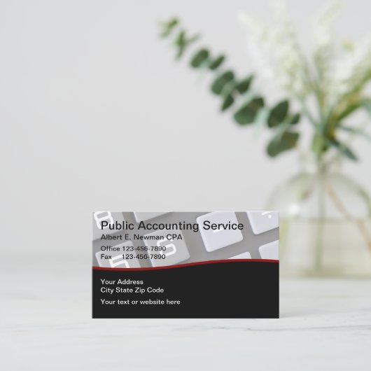 Carte De Visite Comptable CPA unique (Debout devant)